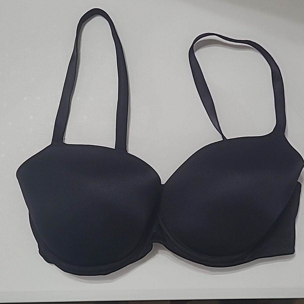 Victoria's Secret PINK Lightly Lined Underwire Black Bra size 36D